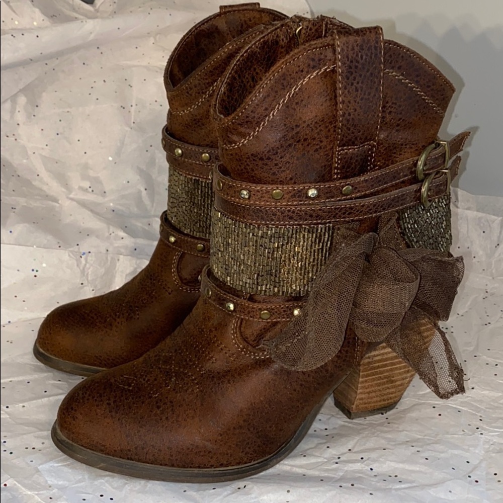 Brown booties